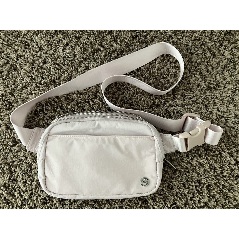 Pander Double Zipper Nylon Belt Bag In Baby Pink